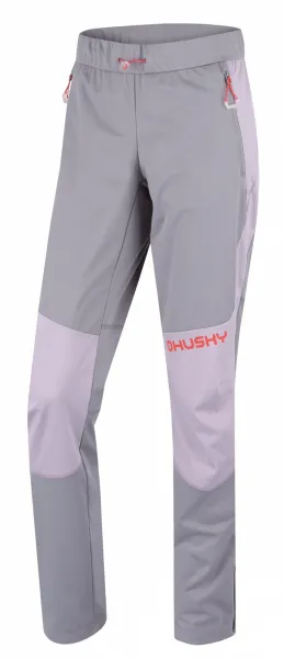 Husky  Kala L pink/blue, XL Dámske softshellové nohavice