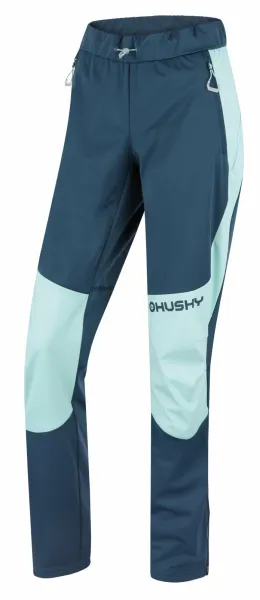 Husky  Kala L pink/blue, XL Dámske softshellové nohavice