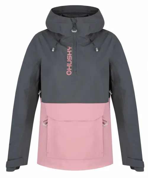 Husky  Nabbi L lt. pink/khaki, XS Dámska outdoorová bunda
