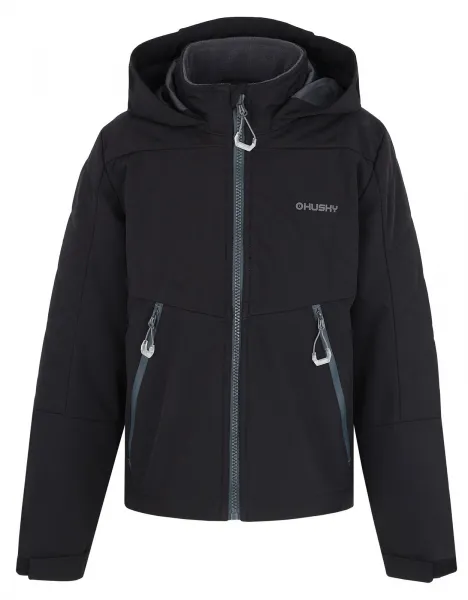 Husky  Salex K black, 122 Detská softshell bunda