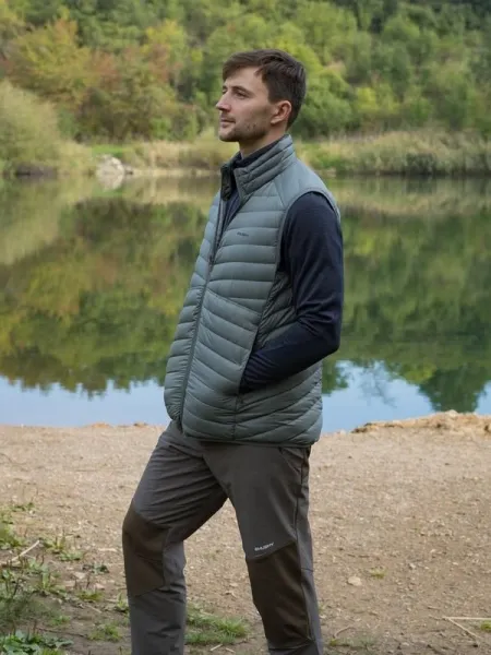 Husky  Dresles M dk. grey green, M Pánska páperová vesta