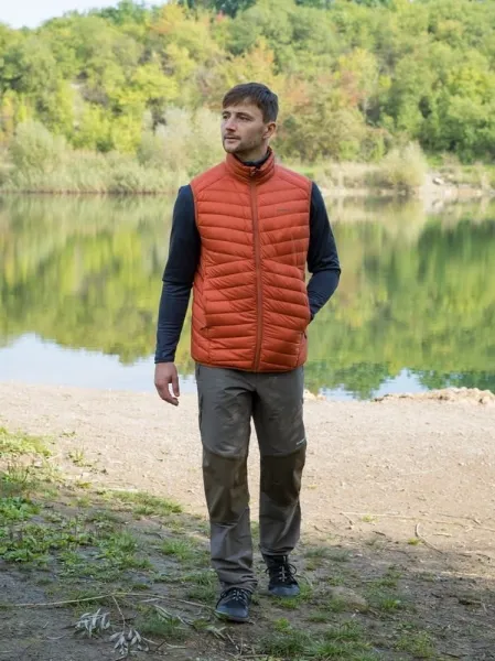 Husky  Dresles M brick orange, M Pánska páperová vesta