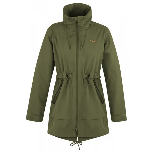 Husky  Nevr L tm. khaki, S Dámsky hardshell kabát