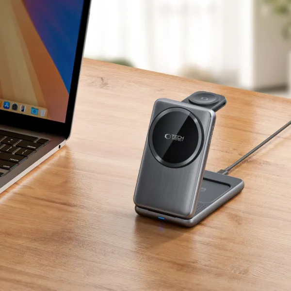 Tech-Protect A42 3in1 MagSafe Wireless Charger - Space Gray