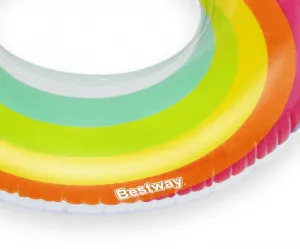 Nafukovacie koleso Bestway 43647 s operadlom, dúha 107 cm