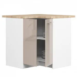 Ak furniture Kuchyňská rohová skříňka Olivie S 90 cm bílá/cappuccino