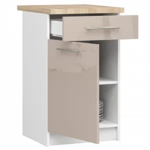 Ak furniture Kuchyňská skříňka Olivie S 50 cm 1D 1S bílá/cappuccino