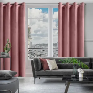 Hotový záves D91 ROSA tmavoružový - na priechodkách