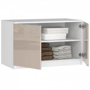 Ak furniture Nadstavec na skriňu S90 lesklý cappuccino