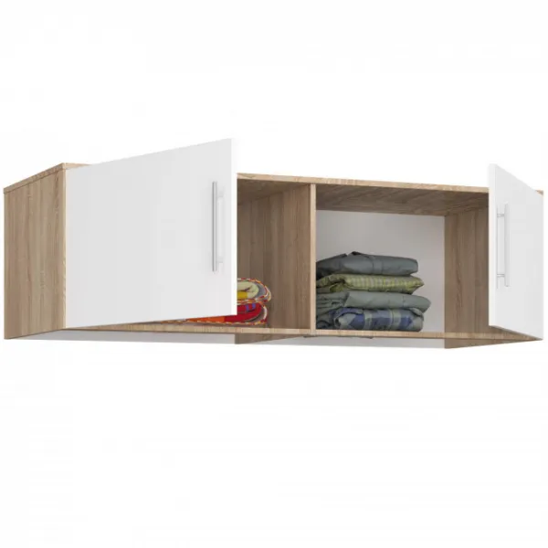 Ak furniture Nástavec na skříň CLP S150 dub sonoma/bílý