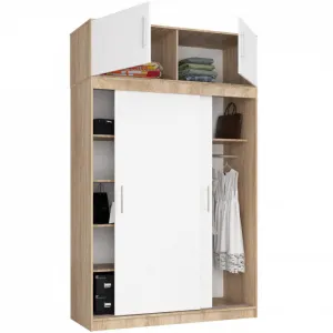 Ak furniture Nástavec na skříň CLP S150 dub sonoma/bílý