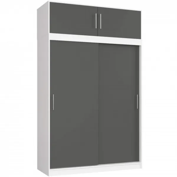Ak furniture Nástavec na skříň CLP S150 šedý/bílý