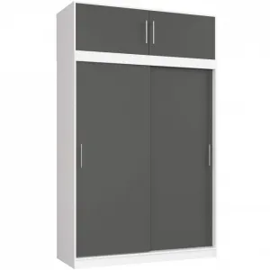 Ak furniture Nástavec na skříň CLP S150 šedý/bílý