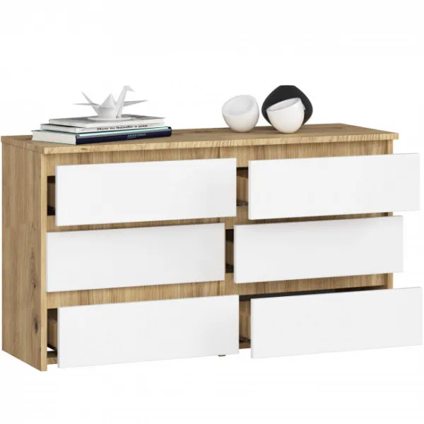 Ak furniture Komoda CL6 100 cm dub artisan/bílá