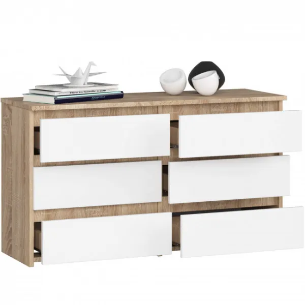 Ak furniture Komoda CL6 100 cm dub sonoma/bílá