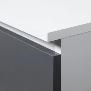 Ak furniture Komoda CL6 100 cm bílá/grafitově šedá