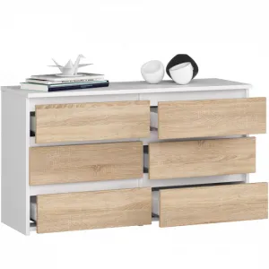 Ak furniture Komoda CL6 100 cm bílá/dub sonoma