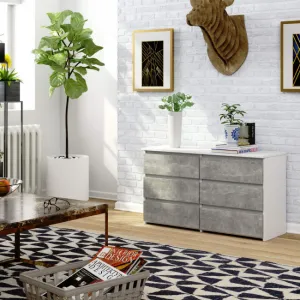 Ak furniture Komoda CL6 100 cm bílá/beton