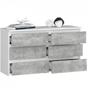 Ak furniture Komoda CL6 100 cm bílá/beton