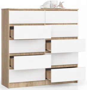 Ak furniture Komoda Kuba 120 cm dub sonoma/biela