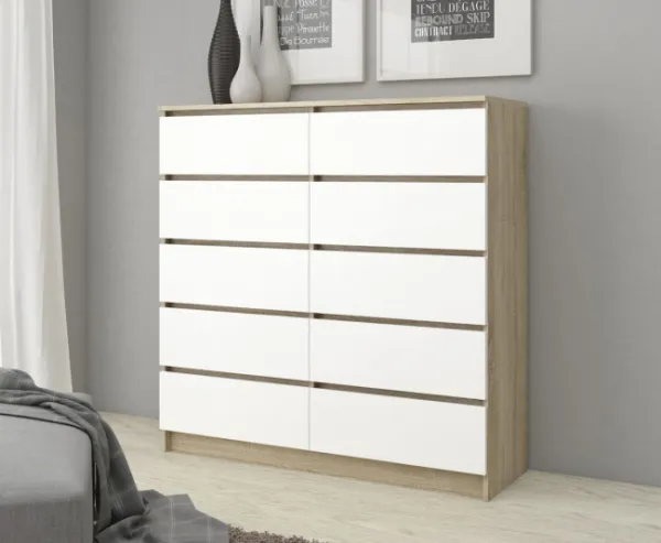Ak furniture Komoda Kuba 120 cm dub sonoma/biela