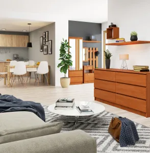 Ak furniture Komoda Rollo V 160,4 cm jelša