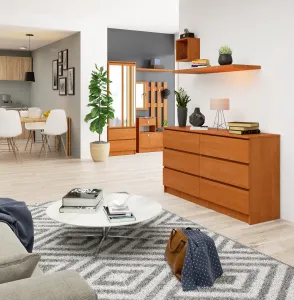 Ak furniture Komoda Rollo K 138,4 cm jelša