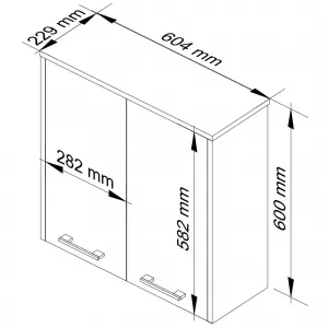 Ak furniture Kúpeľňová skrinka FIN 60 cm dub sonoma