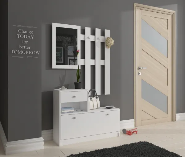 Ak furniture Stena v predsieni Bole biela
