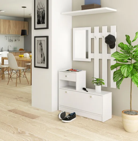 Ak furniture Stena v predsieni Bole biela
