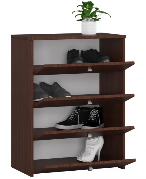 4 krídlový botník 60 cm, wenge
