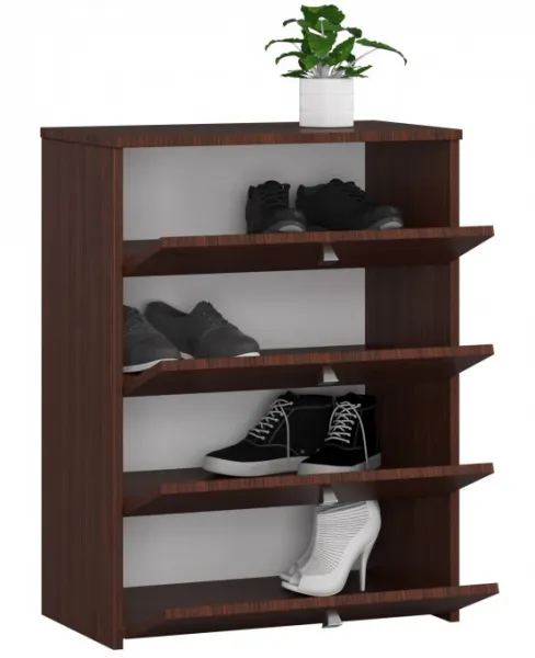 4 krídlový botník 60 cm, wenge
