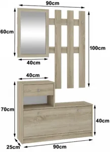 Ak furniture Predsieňová stena Bole dub sonoma