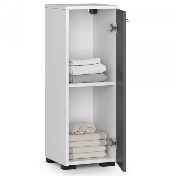 Ak furniture Kúpeľňová skrinka Fin 30 cm biela/grafit