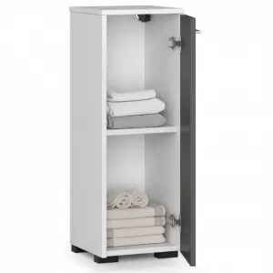 Ak furniture Kúpeľňová skrinka Fin 30 cm biela/grafit