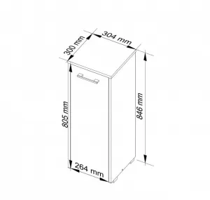 Ak furniture Kúpeľňová skrinka Fin 30 cm biela