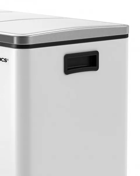 SONGMICS Odpadkový kôš 3 x 18 l biely
