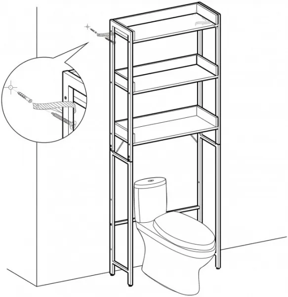 Kúpeľňová polica nad WC - BTS002B01V1