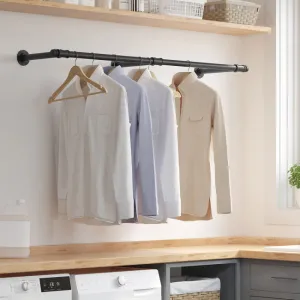 SONGMICS Nástenný vešiak na oblečenie 170 cm čierny
