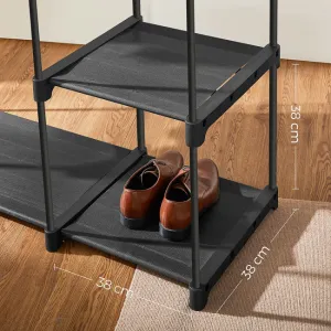SONGMICS Otevřená šatní skříň PLUMB 112 cm černá