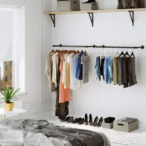 SONGMICS Sada nástěnných věšáků Urdo 92 cm černá
