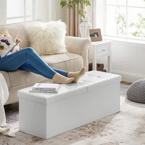 SONGMICS Skladací úložný box 120 l biely