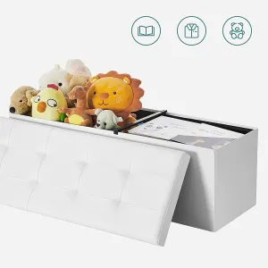SONGMICS Skladací úložný box 120 l biely