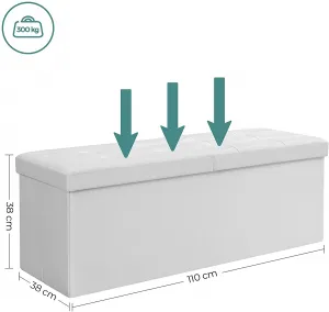 SONGMICS Skladací úložný box 120 l biely