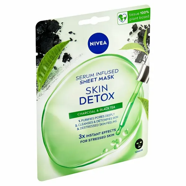 Nivea Urban Skin Detox čistiaca a detoxikačná maska s aktívnym uhlím 1 ks