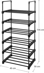 SONGMICS Botník Rezula 106 cm černý