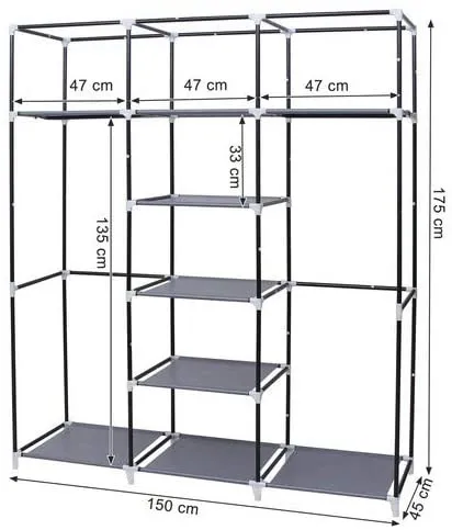Textilná šatníková skriňa - RYG12G 9403 20 80 00
