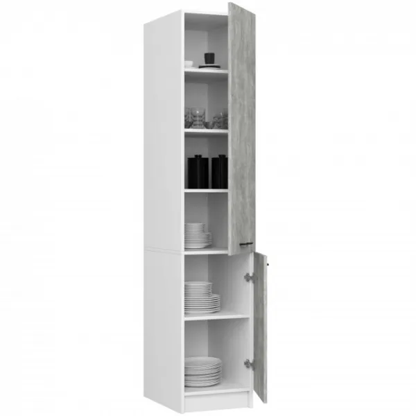 Ak furniture Kuchyňská skříňka OLIVIE 205x40 cm matná bílá/beton