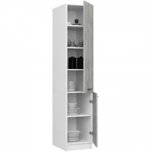 Ak furniture Kuchyňská skříňka OLIVIE 205x40 cm matná bílá/beton