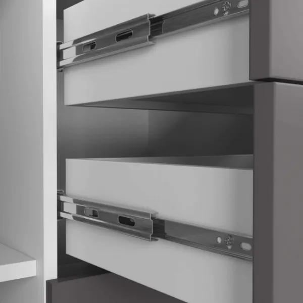 Ak furniture Komoda TORVI K 110 cm matná bílá/matná grafitově šedá